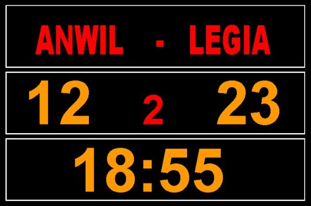 Layout of the ESK 451 football scoreboard