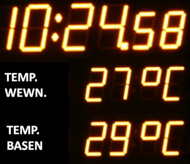ESK100BP-2T Tablica Basenowa Zegar Temperatury