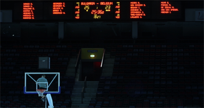 Elektroniczna tablica wyników esk na mistrzostwach europy w koszykówce w 2011 roku na litwie