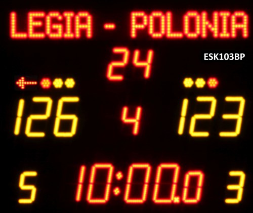 ESK103BP wireless scoreboard with team name display