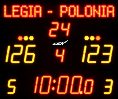 ESK103BP Bezprzewodowa tablica wyników sportowych z grafiką do wyświetlania nazw zespołów